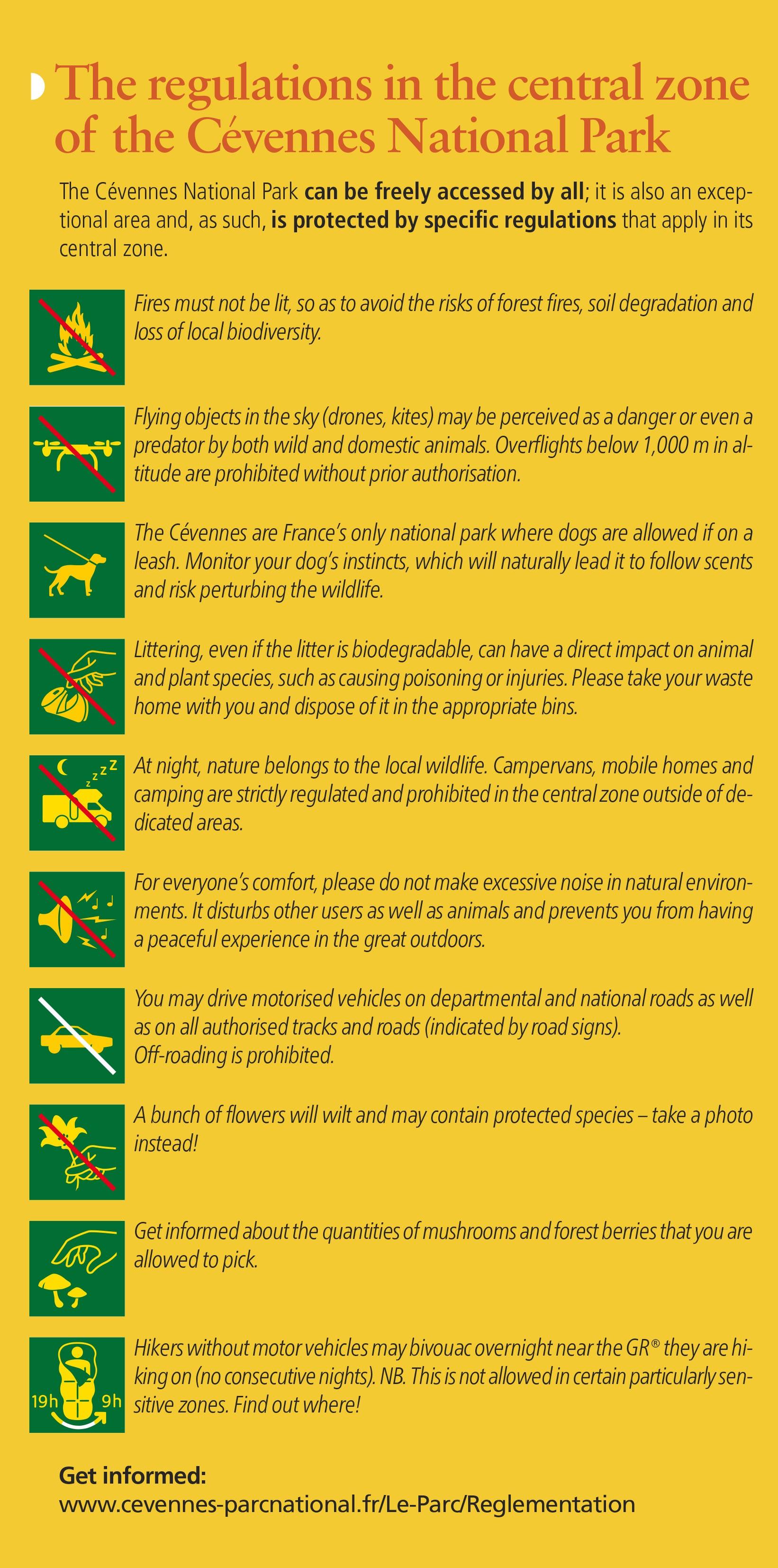 Regulations of Cevennes national Park